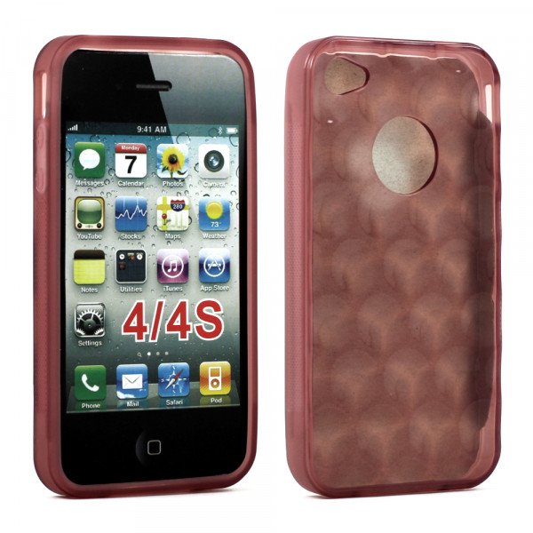 Wholesale iPhone 4S 4 Bubble Gel Case (Brown)